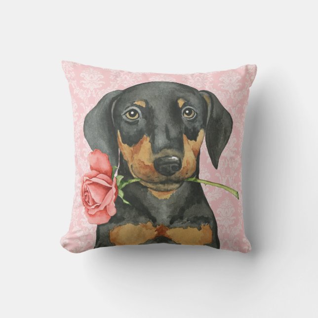 Valentine Ro Doberman Kudde (Framsida)