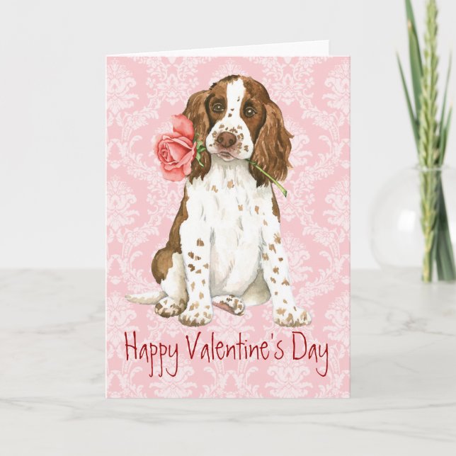 Valentine Ro English Springer Helgkort (Framsida)