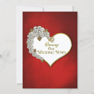 Valentine/Ro - Förnyelse av Bröllop Vows Invivitat Inbjudningar