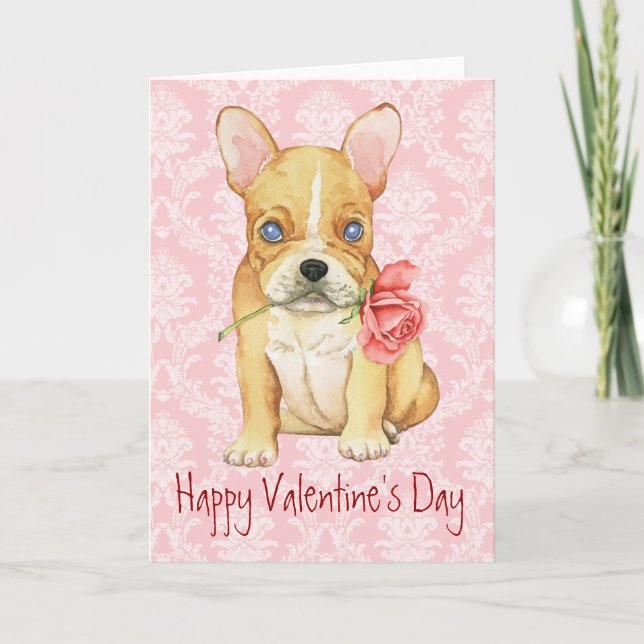 Valentine Ro Frenchie Helgkort (Framsida)