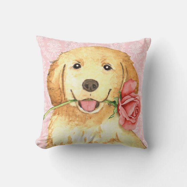 Valentine Ro Golden Retriever Kudde (Framsida)
