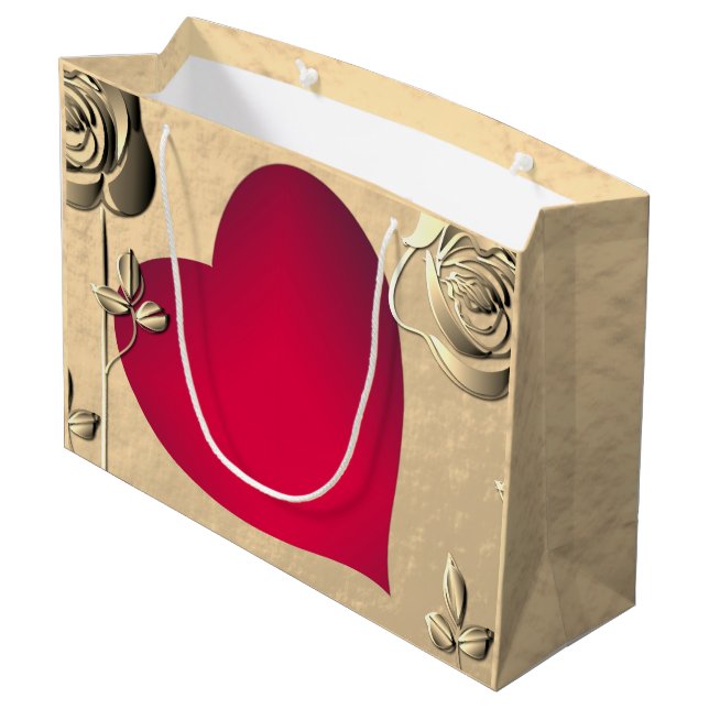 Valentine Ro & Heart Gift Bag (Baksidan Vinklad)