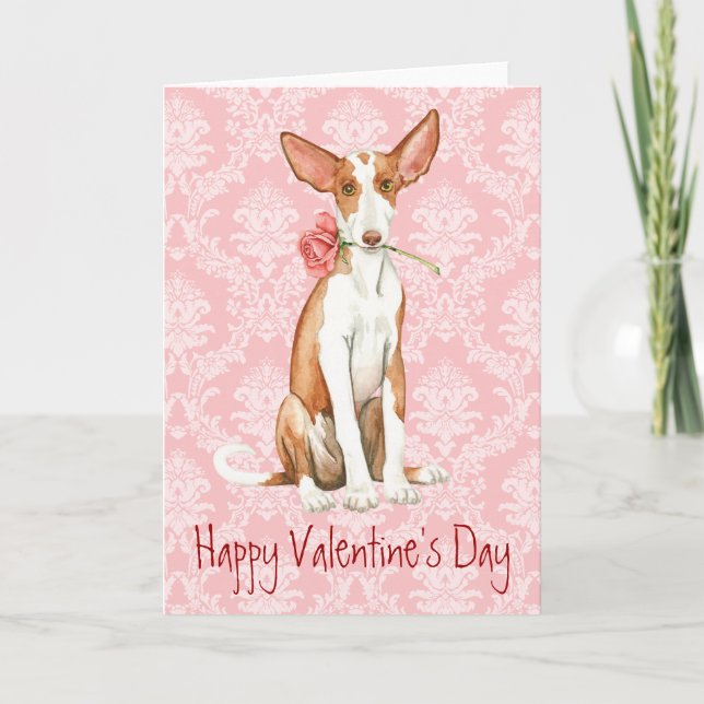 Valentine Ro Ibizan Hound Helgkort (Framsida)