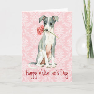Valentine Ro Italienska Greyhound Helgkort
