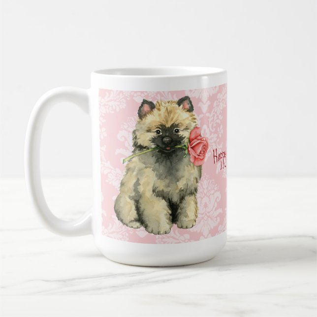 Valentine Ro Keeshond Kaffemugg (Vänster)
