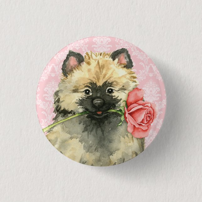 Valentine Ro Keeshond Knapp (Framsida)