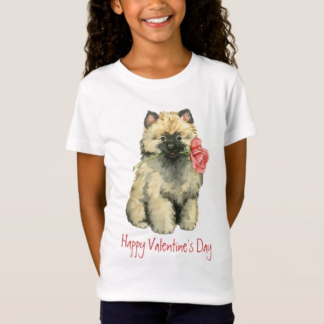 Valentine Ro Keeshond T-shirt (Framsida)