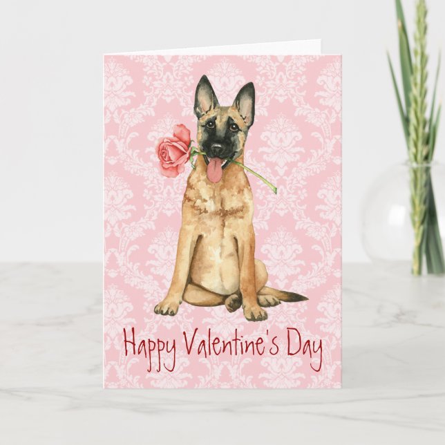 Valentine Ro Malinois Helgkort (Framsida)