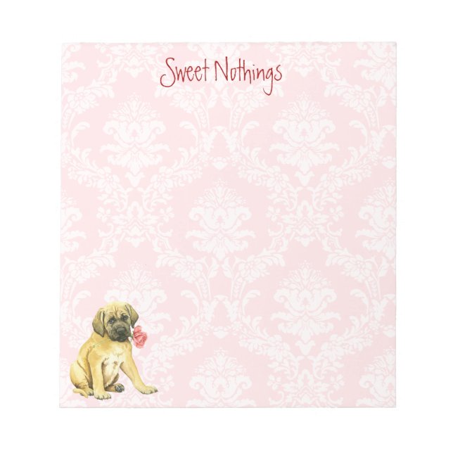 Valentine Ro Mastiff Anteckningsblock (Framsida)