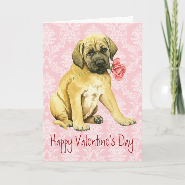 Valentine Ro Mastiff Helgkort (Framsida)