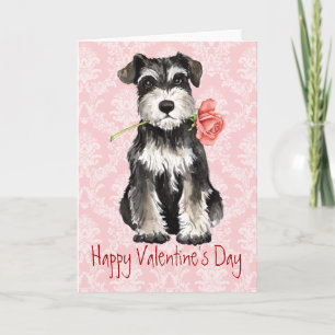 Valentine Ro Mini Schnauzer Helgkort