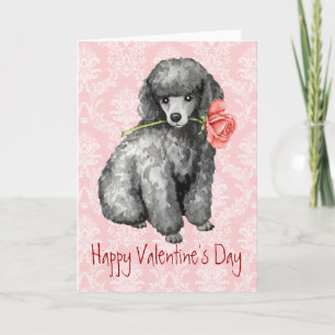 Valentine Ro Miniature Pudel Helgkort