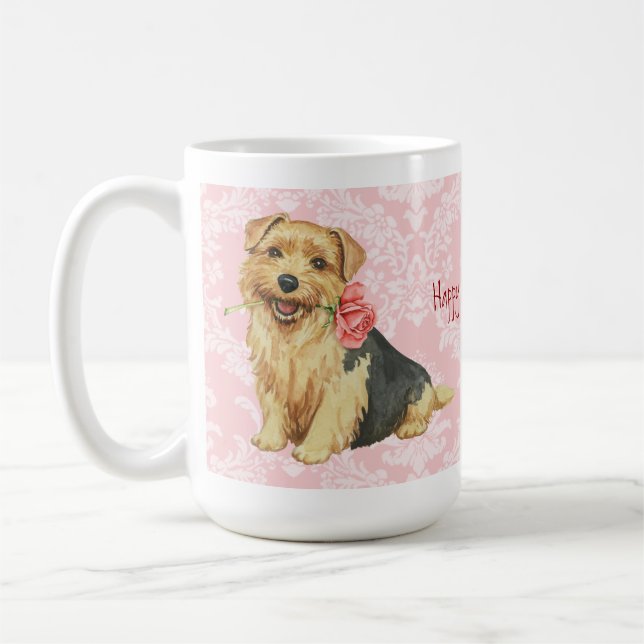 Valentine Ro Norfolk Terrier Kaffemugg (Vänster)