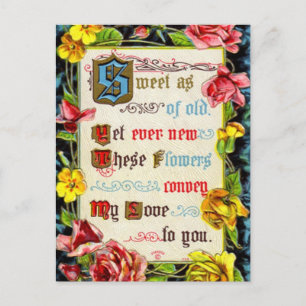 Valentine Ro och Dikt Helg Vykort