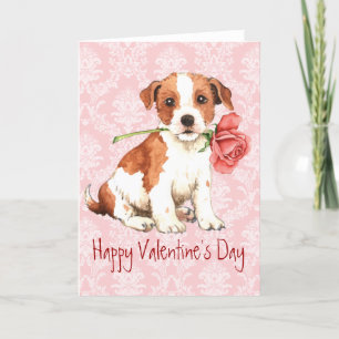 Valentine Ro Parson Russell Terrier Helgkort