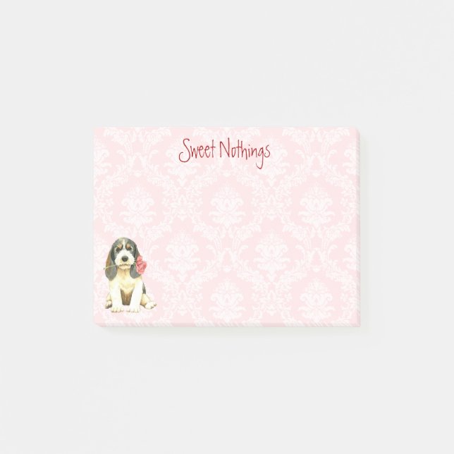 Valentine Ro Petit Basset Griffon Vendeen Post-it Block (Framsida)