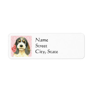 Valentine Ro Petit Basset Griffon Vendeen Returadress Etikett