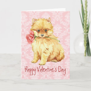 Valentine Ro Pomeranian Helgkort