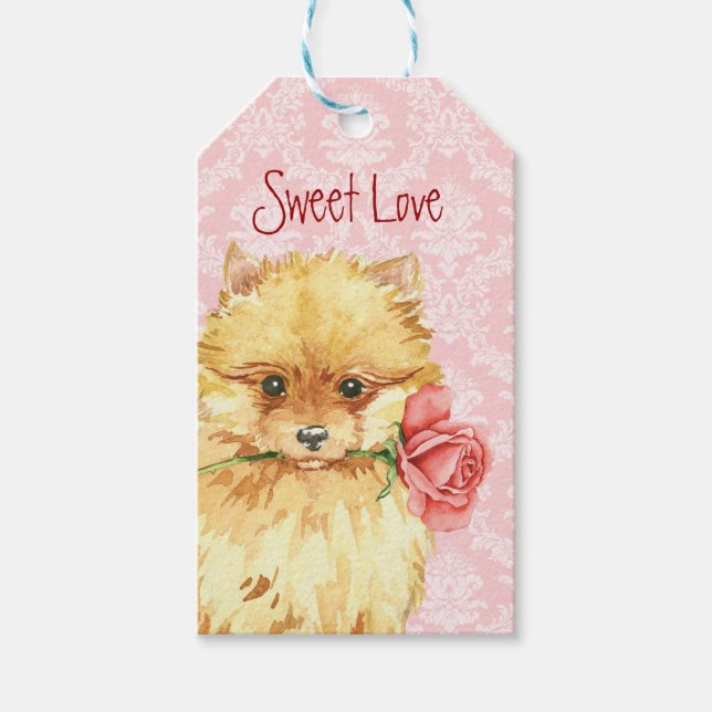Valentine Ro Pomeranian Presentetikett (Framsidan)