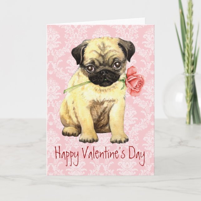 Valentine Ro Pug Helgkort (Framsida)
