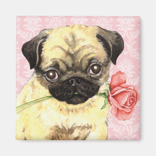 Valentine Ro Pug Magnet (Framsidan)