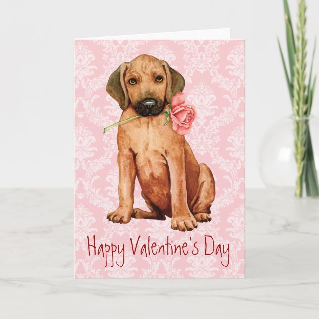 Valentine Ro Rhodesian Ridgeback Helgkort (Framsida)