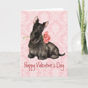 Valentine Ro Scottish Terrier Helgdag Card Helgkort