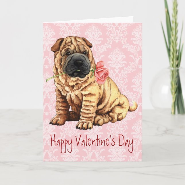 Valentine Ro Shar-Pei Helgkort (Framsida)