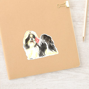 Valentine Ro Shih Tzu Vinyl Klistermärken