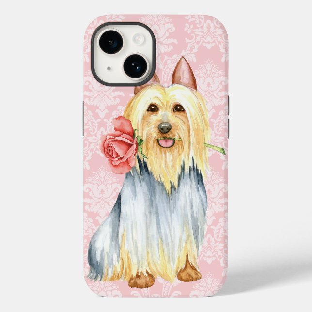 Valentine Ro Silky Terrier Fodral-Mate iphone case (Baksida)