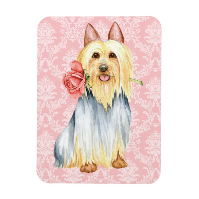 Valentine Ro Silky Terrier Magnet (Vertikal)