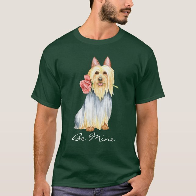 Valentine Ro Silky Terrier T-Shirt (Framsida)
