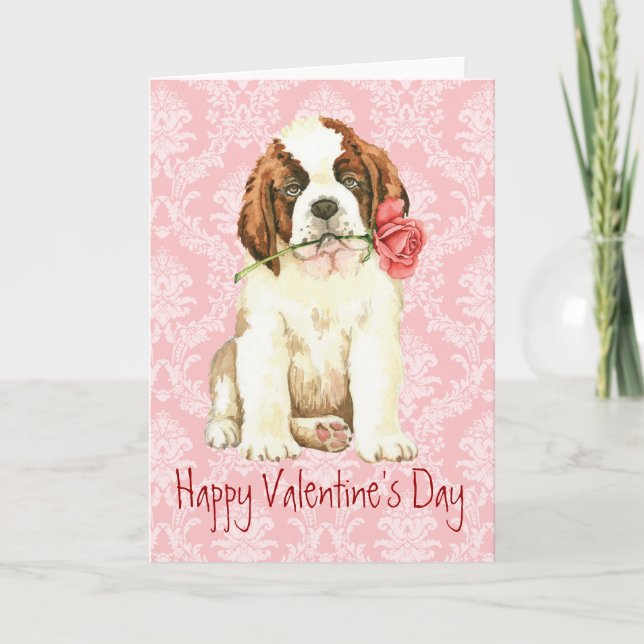 Valentine Ro St. Bernard Helgkort (Framsida)