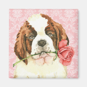 Valentine Ro St. Bernard Magnet