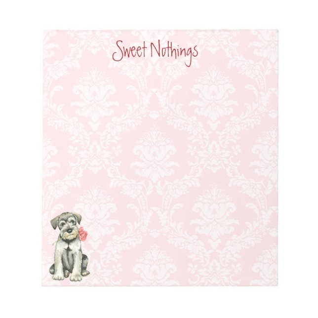 Valentine Ro Standard Schnauzer Anteckningsblock (Framsida)