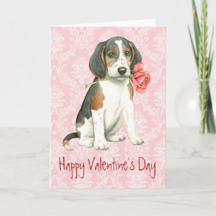 Valentine Ro Treeing Walker Coonhound Helgkort