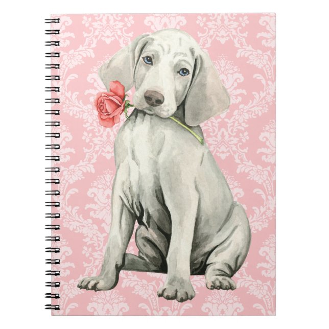 Valentine Ro Weimaraner Anteckningsbok Med Spiral (Framsidan)