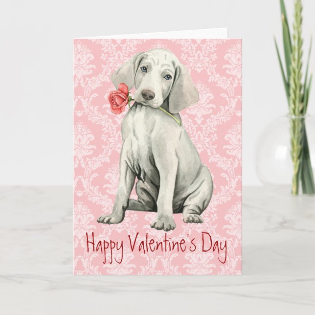 Valentine Ro Weimaraner Helgkort (Framsida)