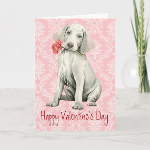 Valentine Ro Weimaraner Helgkort