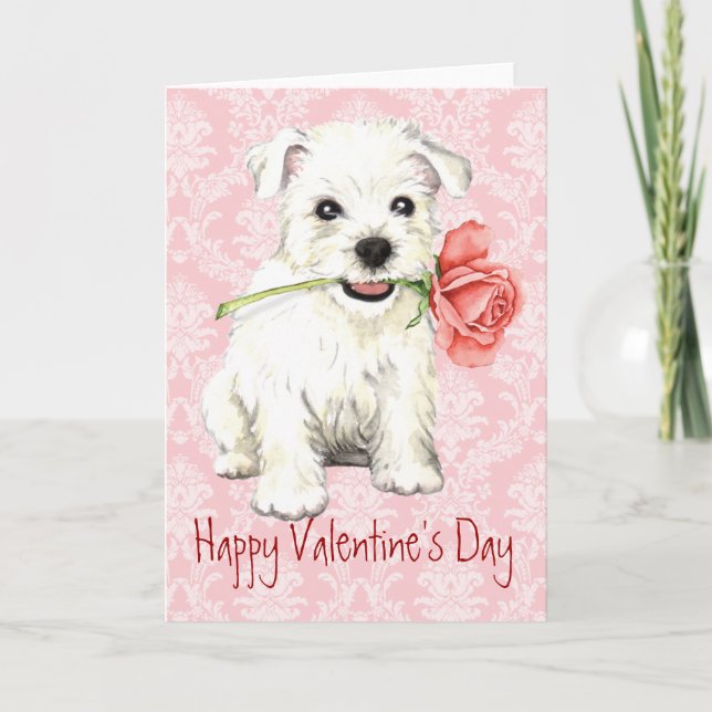 Valentine Ro Westie Helgkort (Framsida)