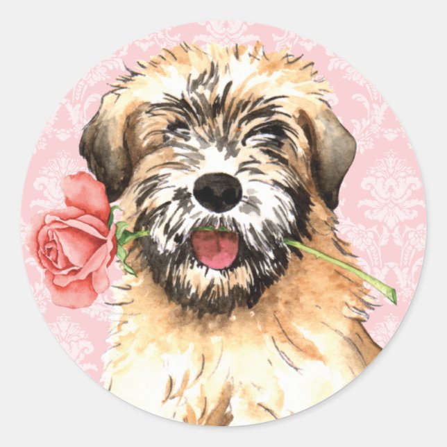 Valentine Ro Wheaten Runt Klistermärke (Framsida)