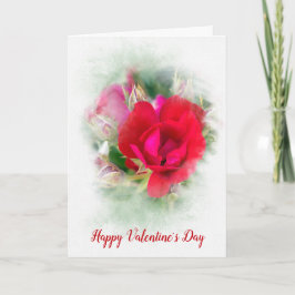 Valentine Röd ros Kort