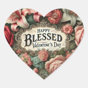 Valentine röda hjärtrusor vintagekrans hjärtformat klistermärke