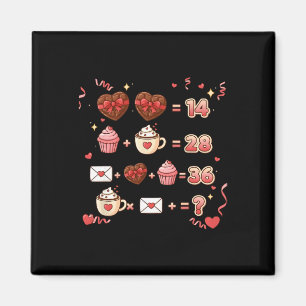 Valentine rolig matematikekvation 6 7 Sex Sju Meme Magnet