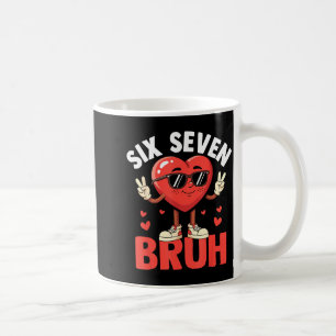 Valentine rolig sex sju Bruh meme 67 hjärta kärlek Kaffemugg