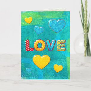 Valentine Roligt 3D Mix och Match HÄLSNING Tack Kort