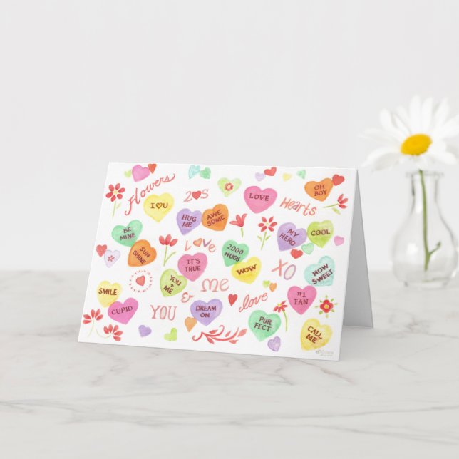 Valentine Roligt Hearwers Flowers Du är den bästa Kort (Liten växt)