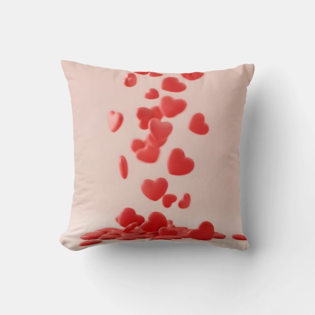 valentine romantic heart decoration background kudde (Framsida)