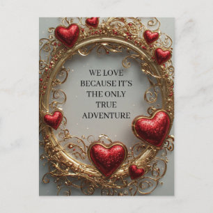 Valentine Romantisk Dekoration Helg Vykort