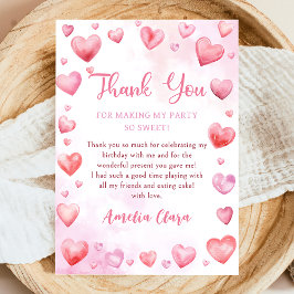 Valentine Rosa Älskling Födelsedag Tack Kort